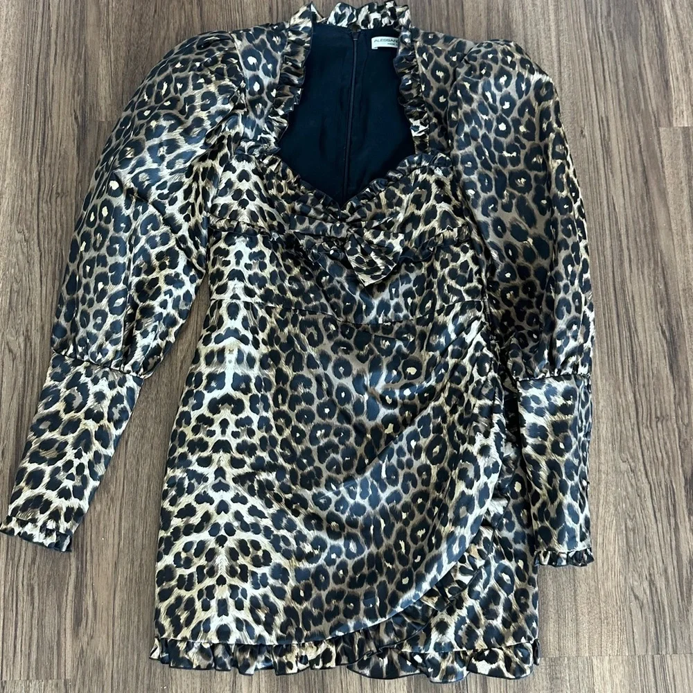 Alessandra Rich Metallic Leopard Mini Dress - Picture 5 of 7